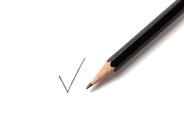checkmark and pencil