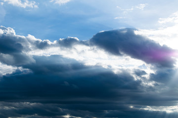 skyscape of clouds on the sky in the rainday