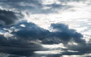 Naklejka na ściany i meble skyscape of clouds on the sky in the rainday