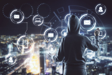 Hacking and malware concept.