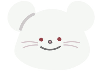 年賀状素材　ねずみ　イラスト