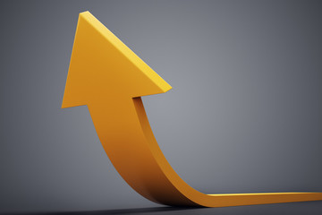 Abstract yellow arrows