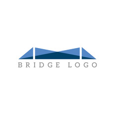 Vector abstract bridge logo. Design template. - 308464923