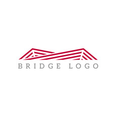 Vector abstract bridge logo. Design template. - 308464924