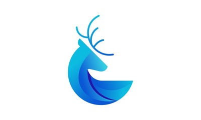 Fototapeta na wymiar Deer head creative design logo vector. Deer illustration