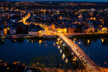 Fototapeta na wymiar European town at night