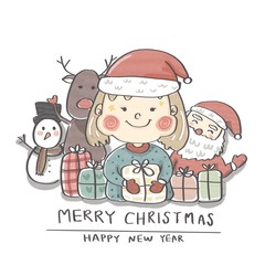 Naklejka premium merry_christmas