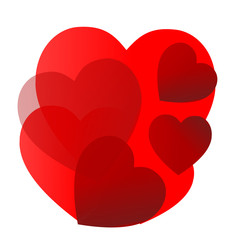 Valentine's Day. Colorful,multicolored  hearts. Vector illustration. Abstract. Love