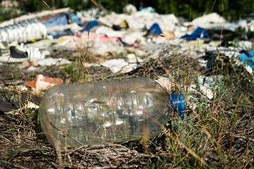 garbage in an open dump