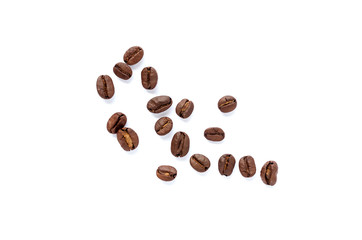 Coffee beans. Isolated on a white background.