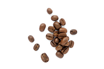 Coffee beans. Isolated on a white background.