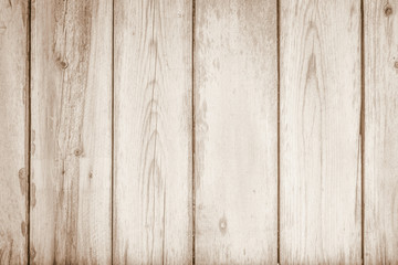 Fototapeta na wymiar Old Wood plank brown texture for decoration background. Wooden wall all antique cracking furniture painted weathered vintage peeling wallpaper. Front view of vintage aged white color wood stripe.