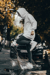 skateboarder in action