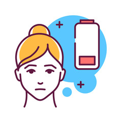 Weakness color line icon. Flu symptom. Pictogram for web page, mobile app, promo. UI UX GUI design element. Editable stroke.