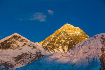 Sunset view of the Everest. Nepal