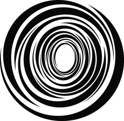 black and white illusive circle op art