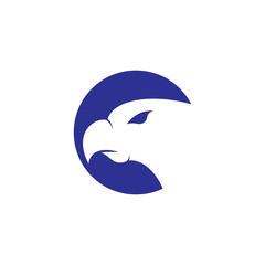 Falcon eagle birdWave Logo Template vector symbol