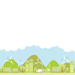エコな街並み　再生可能エネルギー