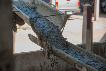 Pouring cement floor, Pouring cement floor from Thailand country