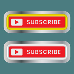 Subscribe button icon for social media alerts sign. isolated on a white background