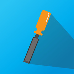wood chisel icon. vector illustration elements