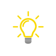 Light bulb icon vector. Light bulb ideas symbol illustration