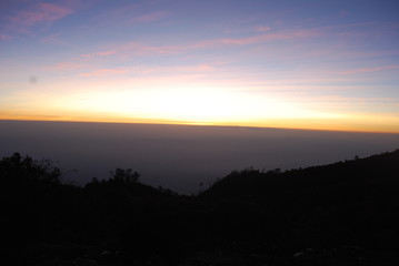 Sunset from the top of the mountain