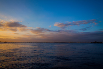 Sunset at Guanabara Bay, Rio de Janeiro, Brazil.
