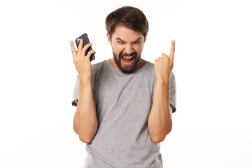young man with mobile phone