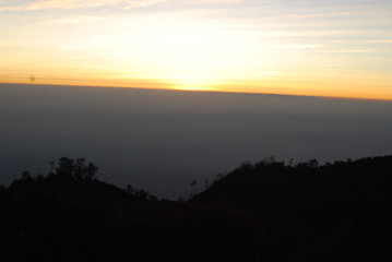 Sunset from the top of the mountain