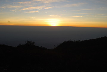 Sunset from the top of the mountain