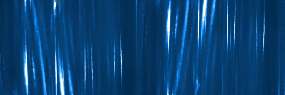 Banner. Abstract Background With Blue String Lights.