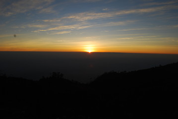 Sunset from the top of the mountain