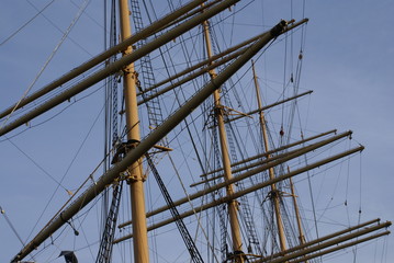 Viermastbark PEKING , Takelage, Masten