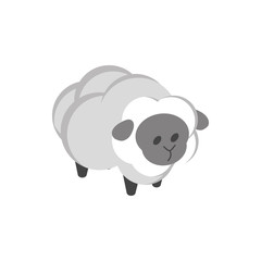 farm sheep animal domestic rural isometric icon