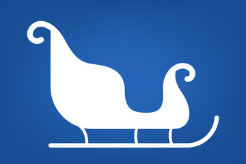 Cute Santa sleigh silhouette