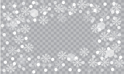 Sewing fabric with Seamless realistic falling snow or snowflakes ...
