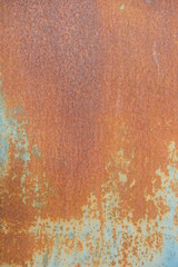 Red rust on metal.close up texture,background