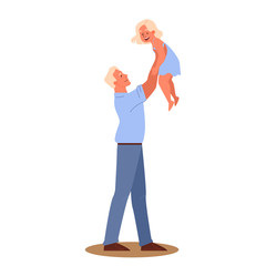 Father spend time with child vector illustration