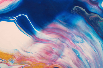 Abstract background made with fluid art technique. Trendy colorful backdrop.