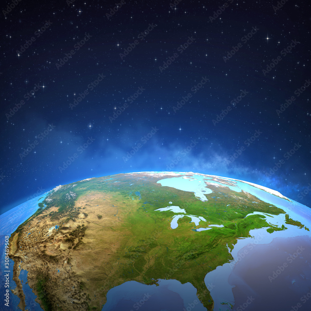 Canvas Prints surface of the earth from space