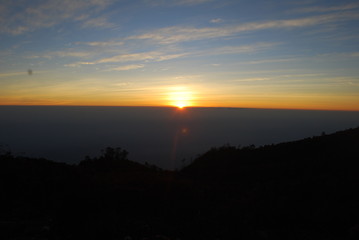 Sunset from the top of the mountain
