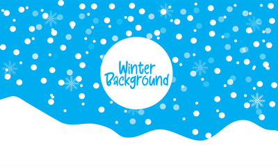 Seamless realistic falling snow or snowflakes. Isolated with blue cloud background