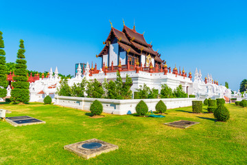 The Royal Pavilion (Ho Kham Luang) in Royal Park Rajapruek near Chiang Mai, The most famous tourist attraction in Thailand.