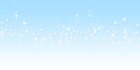 White dots Christmas background. Subtle flying sno