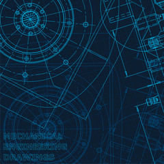 Technical cyberspace, Corporate Identity. Blueprint. Vector engineering illustration
