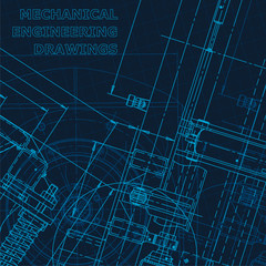 Technical cyberspace, Corporate Identity. Blueprint. Vector engineering illustration