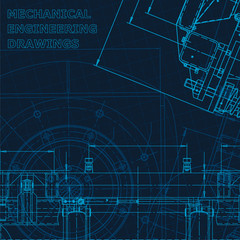Technical cyberspace, Corporate Identity. Blueprint. Vector engineering illustration