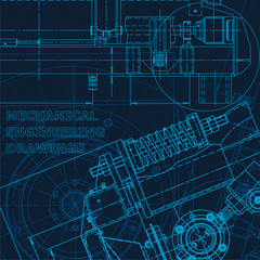 Technical cyberspace, Corporate Identity. Blueprint. Vector engineering illustration