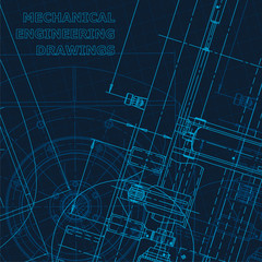 Technical cyberspace, Corporate Identity. Blueprint. Vector engineering illustration